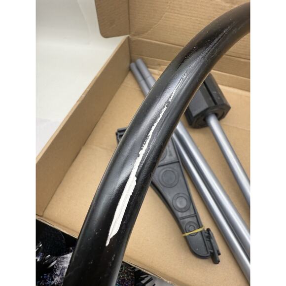 5 ft Black Curved Top Halloween Tree Artificial Crooked Neck Hinged Spruce *read - Picture 16 of 16